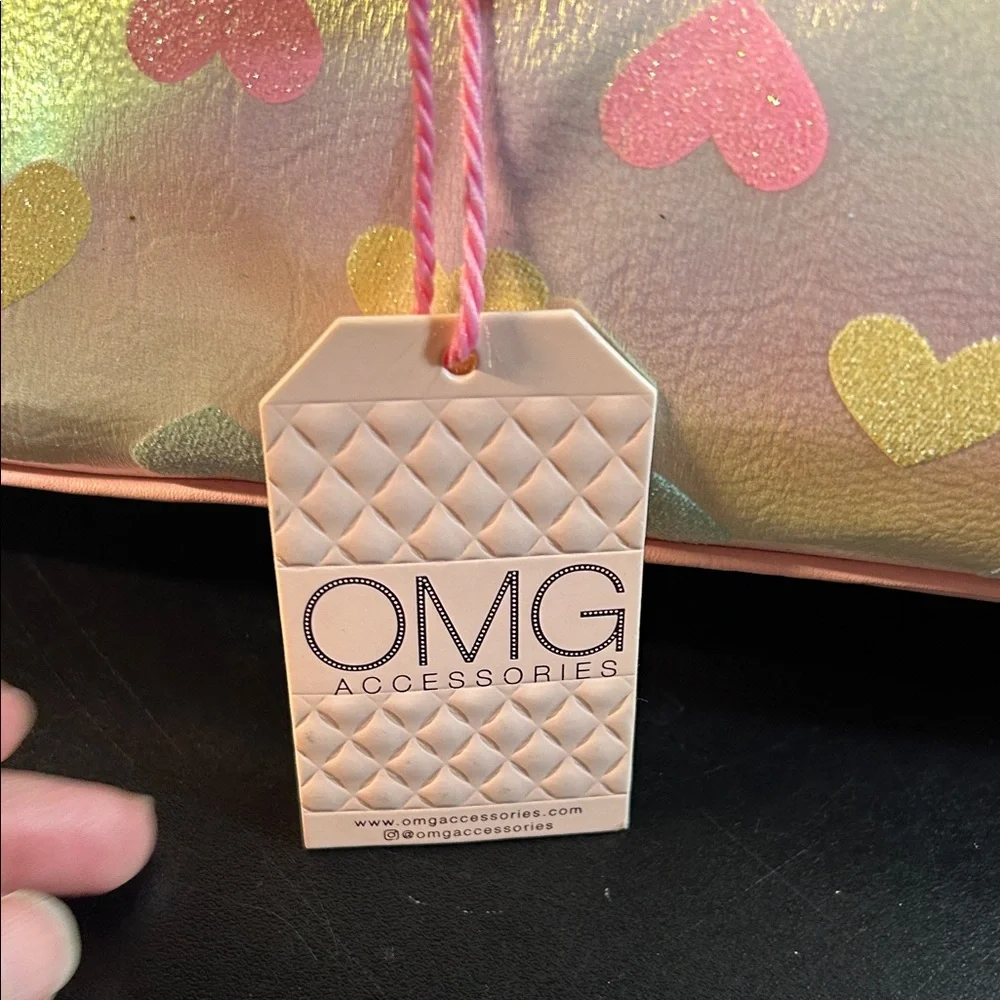 OMG Pink and‎ Multicolor Heart Kids Bag
